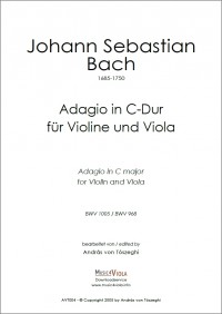 AVT004 • BACH - Adagio - 2 Spielpartituren mit Partnerstimm