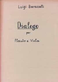 M4V-1044 • BARAZZETTI - Dialogo - Partitur